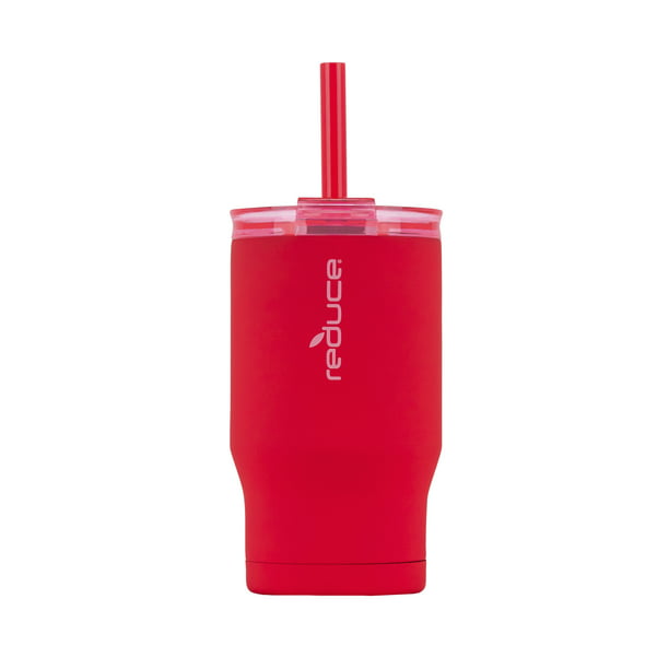 Reusable Vacuum Insulated Stainless Steel Cup with Straw and Lid Small and Perfect for Kids Marine Gripster Finish Reduce 14 oz Coldee Tumbler 